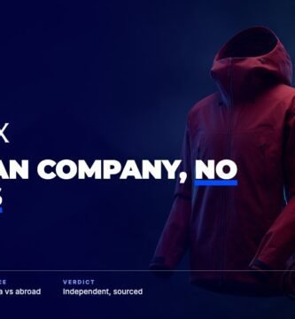 Arc'teryx brand audit by FashionAudit: Arc'teryx logo over a technical mountain jacket with a climbing rope