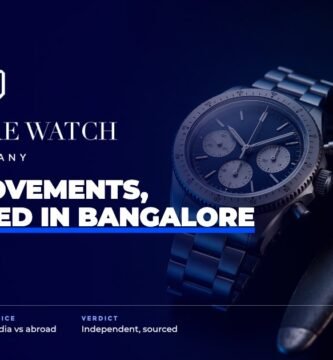 Bangalore Watch Company brand audit by FashionAudit: Bangalore Watch Company logo over a rugged aviation-inspired steel watch beside a vintage aircraft propeller