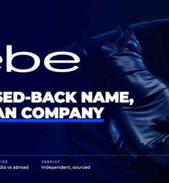 bebe brand audit by FashionAudit: bebe logo over a glamorous bodycon dress and stiletto heels on a velvet chaise