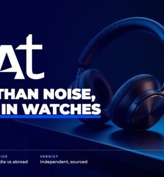 boAt brand audit by FashionAudit: boAt logo over wireless headphones and a smartwatch on a neon-lit desk