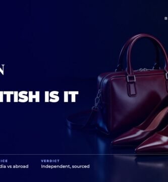 Carlton London brand audit by FashionAudit: Carlton London logo over women's heels and a structured handbag on a polished floor