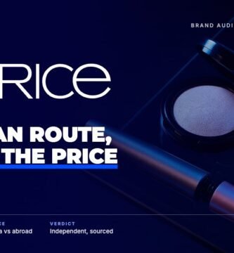 Catrice brand audit by FashionAudit: Catrice logo over affordable makeup: highlighter, mascara and nail polish