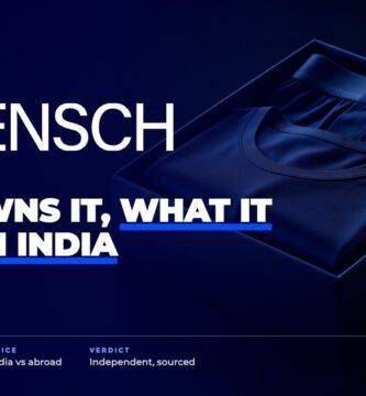 DaMENSCH brand audit by FashionAudit: DaMENSCH logo over premium men's innerwear and lounge shorts folded in a minimalist box