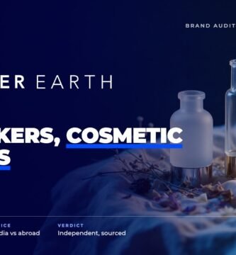 Daughter Earth brand audit by FashionAudit: Daughter Earth logo over clean-beauty serum bottles with dried botanicals on linen