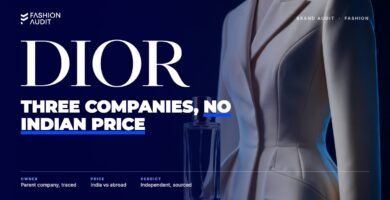 Dior brand audit by FashionAudit: Dior logo over a couture jacket on a dress form