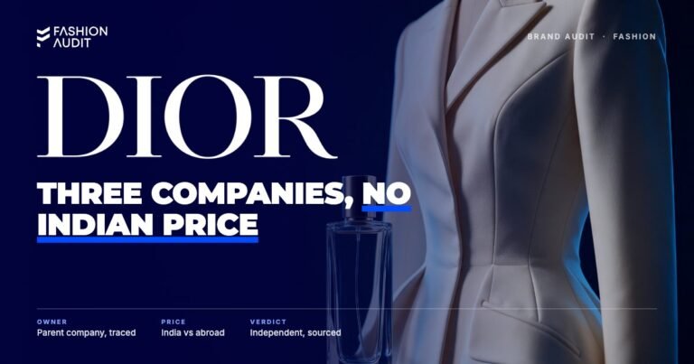 Dior brand audit by FashionAudit: Dior logo over a couture jacket on a dress form