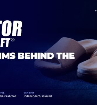 Doctor Extra Soft brand audit by FashionAudit: Doctor Extra Soft logo over soft orthopaedic comfort sandals and slippers on a carpet