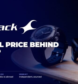 Fastrack brand audit by FashionAudit: Fastrack logo over a bold youthful sports watch and sunglasses on a skateboard deck