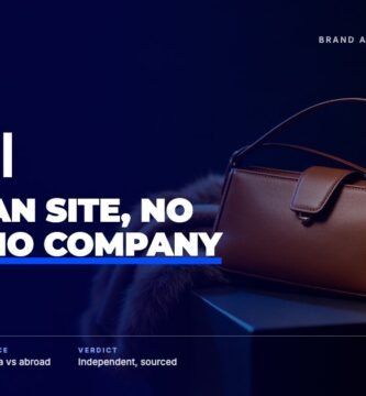 Fendi brand audit by FashionAudit: Fendi logo over a compact baguette-shaped leather shoulder bag in caramel brown and a fur-trimmed scarf