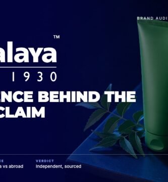 Himalaya brand audit by FashionAudit: Himalaya logo over a herbal face wash with neem leaves and turmeric