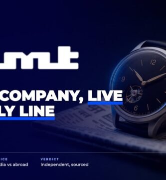 HMT Watches brand audit by FashionAudit: HMT Watches logo over a vintage-style mechanical hand-wound watch on an old Indian newspaper