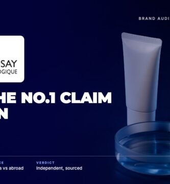 La Roche-Posay brand audit by FashionAudit: La Roche-Posay logo over dermatological sunscreen and moisturiser