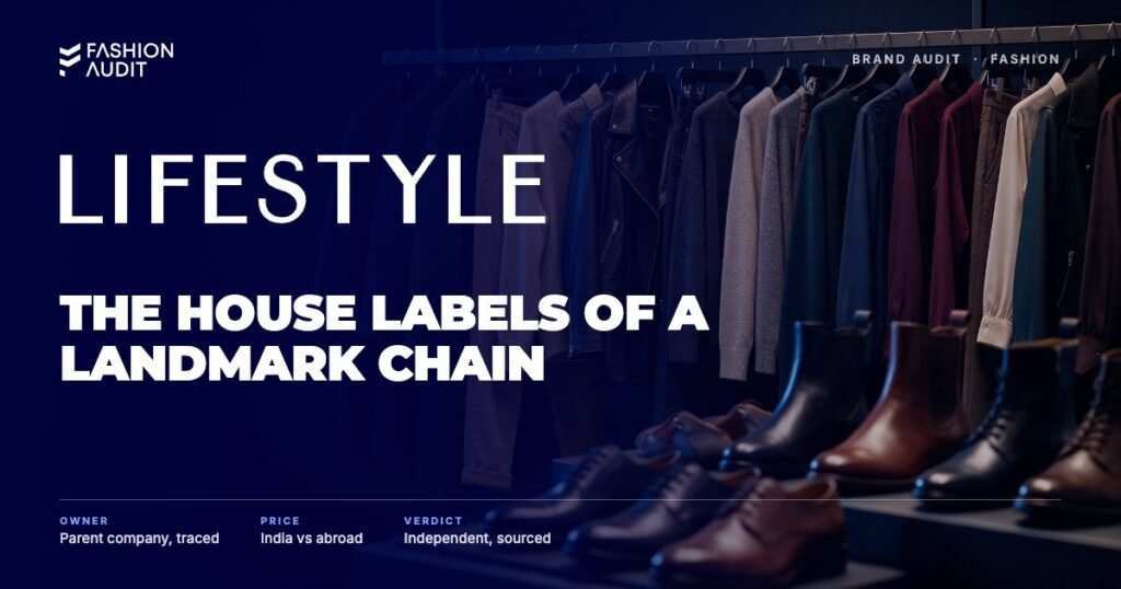 Lifestyle brand audit by FashionAudit: Lifestyle logo over a department store clothing rail and shoe display