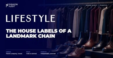 Lifestyle brand audit by FashionAudit: Lifestyle logo over a department store clothing rail and shoe display