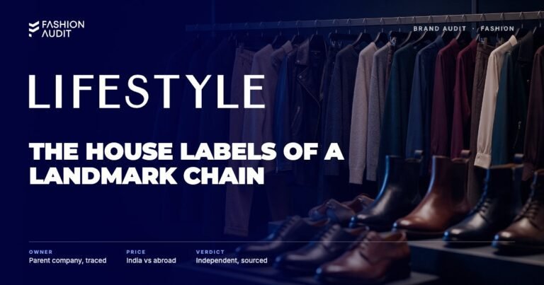 Lifestyle brand audit by FashionAudit: Lifestyle logo over a department store clothing rail and shoe display