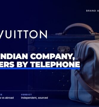 Louis Vuitton brand audit by FashionAudit: Louis Vuitton logo over a vintage hard-sided travel trunk and a canvas weekender bag