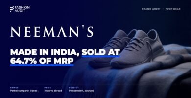 Neeman's brand audit by FashionAudit: Neeman's logo over lightweight knit casual sneakers