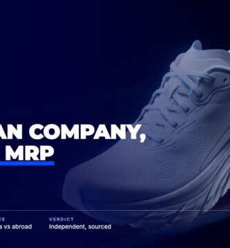 On Running brand audit by FashionAudit: On Running logo over a lightweight running shoe with a segmented sole
