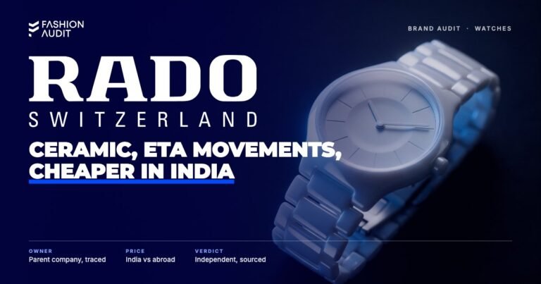 Rado brand audit by FashionAudit: Rado logo over a high-tech ceramic watch