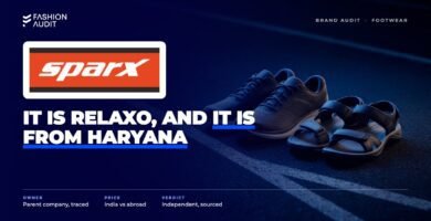 Sparx brand audit by FashionAudit: Sparx logo over a pair of everyday sports shoes and sandals on a running track
