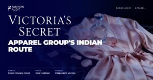 Victoria's Secret brand audit by FashionAudit: Victoria's Secret logo over a soft pink satin loungewear robe