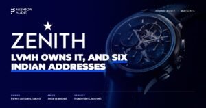 Zenith brand audit by FashionAudit: Zenith logo over a high-frequency chronograph watch
